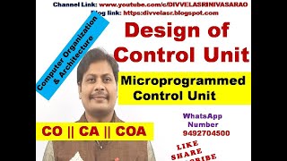 Design of Control Unit  Microprogrammed Control Unit  Computer Organization and Architecture [upl. by Nehgaem]