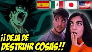 ESPAÑOLES REACCIONAN A DRAGON BALL LATINO VS ESPAÑOL  🐲GOKU VS BILLS🐲💥YA DEJA DE DESTRUIR COSAS💥 [upl. by Namso]