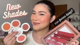 NEW SHADES  ₱150 ONLY CARELINE OIL CONTROL BLUSH amp MAYBELLINE SUPERTAY VINYL NUDE SHOCK  REVIEW [upl. by Erdna239]