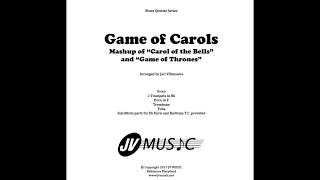 Game of Carols Carol of the Bells Game of Thrones for Brass Quintet [upl. by Attennot]