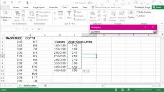 How to create a Frequency Table and Histogram from data Excel 2016 Windows [upl. by Olaf979]