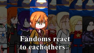 Fandoms react to eachothersPART 18Wanda MaximoffWandaVisionGL2DomiChan [upl. by Capp818]