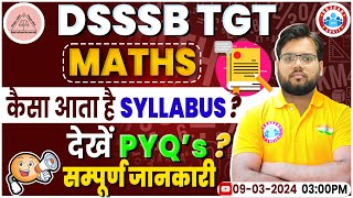 DSSSB TGT 2024  DSSSB TGT Maths PYQs TGT Maths Syllabus Full Details By Aakash Sir [upl. by Prior]