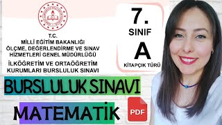 7SINIF BURSLULUK SINAVI 2024 MATEMATÄ°K HAZIRLIK DENEMESÄ° SORULAR VE Ã‡Ã–ZÃœMLERÄ° [upl. by Rammaj786]