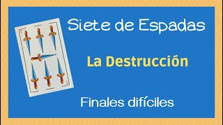 SIETE DE ESPADAS BARAJA ESPAÑOLA ¨MAL FINAL¨ enfrentar y salir cortalabaraja laritellez [upl. by Rosalba792]