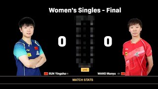 WTT China Smash 2024  Womens Single Final  Sun Yingsha vs Wang Manyu [upl. by Migeon]