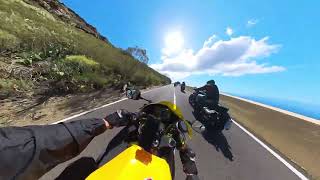 Honda CBR 929 RR Fireblade VS HarleyDavidson Tenerife [upl. by Loux]