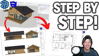 Creating PLANS IN LAYOUT from a SketchUp Model  COMPLETE PROCESS [upl. by Horton829]