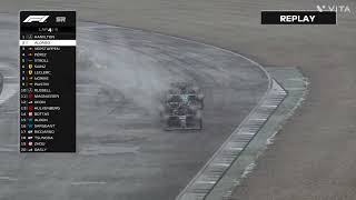 Hamilton vs Alonso Last Lap epic battle in the Rain  Formula 1  Skyfall [upl. by Vinni668]