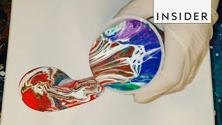 Fluid Paintings Poured from a Cup [upl. by Tevlev60]