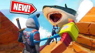 NEW How to FIND the MEGALODON Giant SHARK in Fortnite Battle Royale NEW Easter egg in FORTNITE [upl. by Obola871]