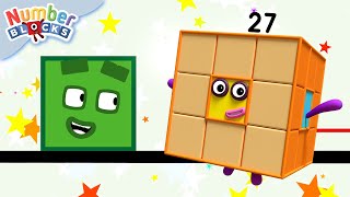 Different Dimensions Shapes and Heroes  Learn to Count  12345  Numberblocks [upl. by Eimmak]