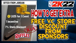 NBA 2K22 HOW TO GET A LOT OF VC STORE DISCOUNTS FROM ENDORSEMENTS [upl. by Aneladgam]