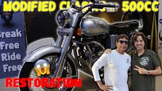 Modified Classic 😱 500cc  Bullet Classic Restoration 🔥  King Of Bike Modification 👍🏼 [upl. by Tippets]