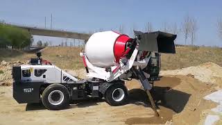 STLTG self loading mixer truck on worksite  Super easy and effective for construction projects [upl. by Anelrihs791]