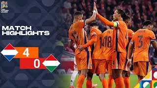 Netherlands vs Hungary  40  Highlights  UEFA Nations League 202425 [upl. by Irihs823]