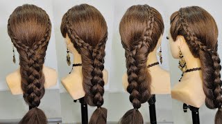 Simple traditional braid hairstyles  new easy braid hairstyles MakeupHairdoHub [upl. by Evot885]