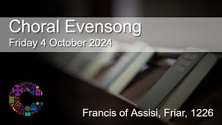 Choral Evensong  Friday 4 October 2024  Chester Cathedral [upl. by Henderson722]