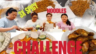 3X SPICY BULDAK NOODLES  FAMILYMAN05 VS dainelasharma1536  uk daily life vlog [upl. by Annasoh816]