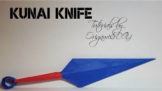 Origami amp DIY  3D Kunai Knife  Tutorial for beginners [upl. by Alberta62]