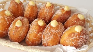 Vanilla Custard Cream Donuts  Custard Donuts Recipe  How To Make Custard Donuts [upl. by Gillmore678]