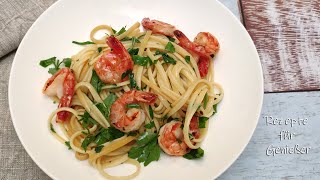 Pasta mit Garnelen  ein Rezept für Genießer  einfach und lecker [upl. by Eniamor232]