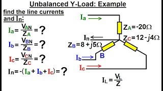 Electrical Engineering Ch 13 3 Phase Circuit 46 of 53 Unbalanced YLoad Example [upl. by Berlauda918]