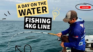 Border Light Tackle  a day on the water during a league outing fishing 4kg line😳 [upl. by Haim]