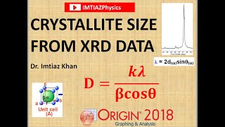 crystallitesize xrd How to calculate the crystallite size from XRD Data using Origin [upl. by Gustaf]