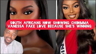 See Mumu South Africans Now Showing Fake Love to Nigerian Miss Chidimma Vanessa in Miss Universe [upl. by Killen]