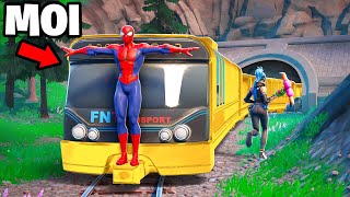 Je Me Cache Dans le Train Pour Gagner Ce Cache Cache Fortnite [upl. by Denver]