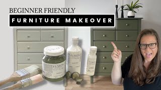 BEGINNER FRIENDLY Furniture Makeover  NO Brush Strokes [upl. by Durrace]