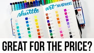 Affordable Brush Pens Review  Shuttle Art [upl. by Assirahs922]