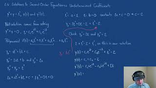 26 Undetermined Coefficient Example 1 Differential Equations [upl. by Stockmon]