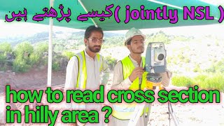 how to read jointly cross section  in field  road cross section in hilly area [upl. by Odysseus361]