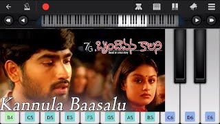 Kannula basalu song from 7G Brindavan colony on piano [upl. by Fredrika249]