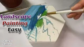 🌄 Easy Acrylic Landscape Painting for Beginners Step by Step 🎨 [upl. by Nathalia]