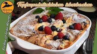 Feine Topfenpalatschinken überbacken  mit Beeren und Vanillesoße [upl. by Lleunamme]