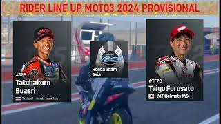 LINE UP MOTOGP ALLCLASS 2024 MOTO3 MOTO2 MOTOGP after ValenciaGP2023 [upl. by Salahi]