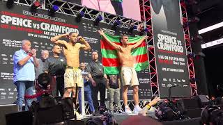 Undercard weigh in Showtime debut Spence vs Crawford [upl. by Inami]