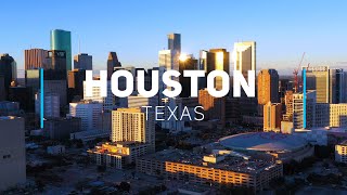 Houston evening Texas  4K drone footage [upl. by Goss]