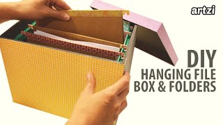 DIY Hanging File Box and Folders [upl. by Kilby]