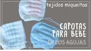 Tutorial para tejer capota para bebé [upl. by Ennaear]