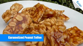 Caramelized Peanut Toffee Recipe  English [upl. by Ocirderf]