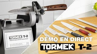 Le moyen le plus rapide daiguiser les couteaux de cuisine  Affûteuse de couteaux Tormek T2  Démo [upl. by Xymenes]