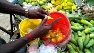 Indian Street Food Kolkata  Bengali street food Pyara  tasty guava and kamranga fruit chat [upl. by Lasley896]