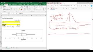 ميقاستات ، تحليل احصائي  box plot skewness [upl. by Naud398]