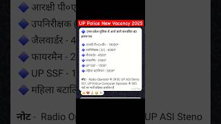 UP Police New Vacancy 2025  UP SI  PAC  UP SSF  Total post लगभग 40000😊📢🚨 [upl. by Ochs]