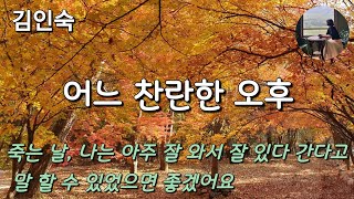 어느 찬란한 오후김인숙 어린 시절로 돌아갈 수 있다면그래서 뭐든 다시 시작할 수 있다면 나는 뭐가 되고 싶을까 [upl. by Aleirbag57]