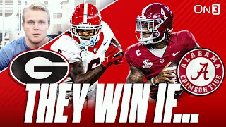 Alabama vs Georgia They Win IF KEYS To Victory in Crimson Tide vs Bulldogs [upl. by Hennessey]